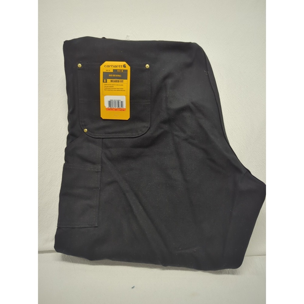 NWT MENS CARHARTT DUCK BIB OVERALL RELAXED FIT SIZE 52 X 32. A78
